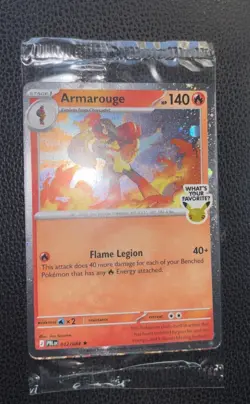 New Rare Armarouge Pokemon Best Buy Promo Card 2026 Pitch Black Collectible - Image 1
