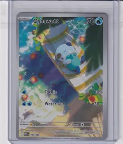 Oshawott 105/086 Sv: White Flare Holo Pokemon card - Image 1