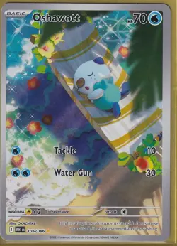 Oshawott 105/086 Sv: White Flare Holo Pokemon card - Image 5