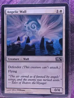 Angelic Wall 4 Common Magic 2014 (M14) Magic: The Gathering Lightly Played - Image 1