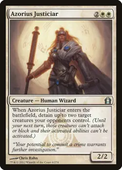 Azorius Justiciar RTR 6/274 Ravnica Detain Human Wizard 2012 Chris Rahn MTG 2012 - Image 1