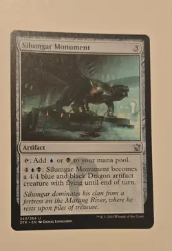 Silumgar Monument Dragons of Tarkir Regular Artifact Summon Black Dragon - Image 1