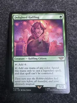 Delighted Halfling - MTG LTR R 0158 Regular NM - Image 1