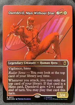 MTG Marvel 0372 FOIL - Daredevil, Man Without Fear (Borderless) Extended Art -NM - Image 1