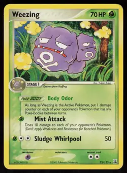 Weezing 33/113 Rare Delta Species Pokemon Moderately Played - Image 1
