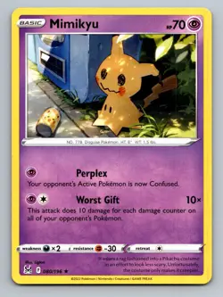 Mimikyu 080/196 Rare Lost Origin Pokemon Lightly Played - Image 1