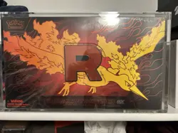 Pokemon Team Rocket’s Moltres ex Ultra Premium Collection UPC W Acrylic Case - Image 1