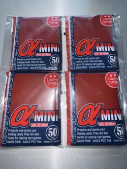 KMC Card Barrier Alpha Mini Red 50 Sleeves Trading Card Protection - Image 1