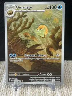 Pokemon Omanyte 180/165 SV 151 Illustration Rare NM English - Image 1