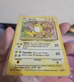 Raichu 14/102 Pokemon Base Set Holo Rare Unlimited - Image 5