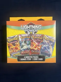Pokemon TCG Lightning Power Hanger Box 4 Booster Pack Exclusive Factory Sealed - Image 1