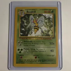 Wizards of the Coast Pokemon TCG Beedrill 17/102 Base Set Rare 80 HP 1999 - Image 1