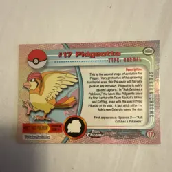 Topps Pokemon TCG Topps Chrome SPECTRA #17 Pidgeotto TV Edition Holo (EN) - Image 2