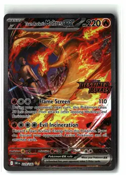 Team Rocket's Moltres ex ⭐ 229/182 Stamped Holo Destined Rivals Pokemon NM - Image 1
