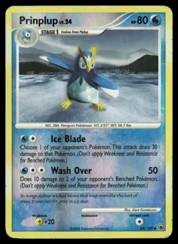 Prinplup 44/100 Uncommon Majestic Dawn Pokemon Reverse Holo HP - Image 1