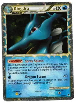 Pokemon Card: Kingdra Prime 85/95 HGSS Unleashed Set Ultra Rare! GD - Image 1