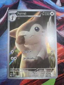 Furret 168/159 Sv09: Journey Together Illustration Rare Near Mint Pokemon TCG - Image 1