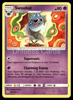 Swoobat 88/236 Rare Cosmic Eclipse Pokemon NM/M - Image 1