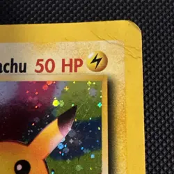 2000 Pokemon Black Star Promo Birthday Pikachu Holo #24 DAMAGED *SWIRL* - Image 2