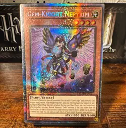 Yu-Gi-Oh! Konami Gem-Knight Nepyrim BLMM-EN021 Secret Holo 1st EN 1550/1600 - Image 1