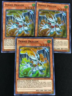 YUGIOH DEBRIS DRAGON MYFI-EN043 1ST X3 SUPER RARE (NM) - Image 1