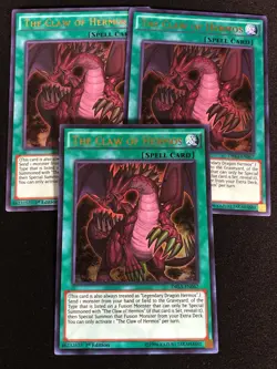 Yugioh The Claw of Hermos DRL3-EN067 1st Ultra x3 (NM) - Image 1