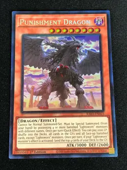YUGIOH PUNISHMENT DRAGON RA03-EN015 1ST COLLECTORS RARE - Image 1