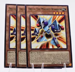 3x Delta The Magnet Warrior MZMU-EN085 (Rare) 1st Ed - NM- Yu-Gi-Oh - Image 1