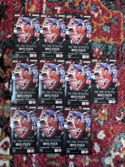 One Piece OP-16 The Time Of Battle Sleeved Booster Packs (10) English LOT OF 10! - Image 1