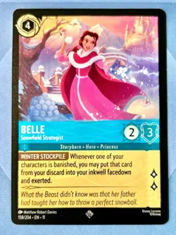 Belle Snowfield Strategist 158/204 Super Rare Winterspell Disney Lorcana - Image 1