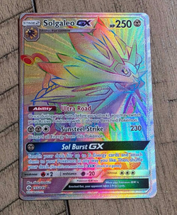 Pokemon Card - Solgaleo GX Sun & Moon Base Set 155/149 Secret Rare - Image 1