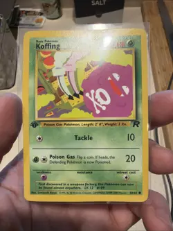 Koffing 1st Edition Pokemon Card Team Rocket 58/82 Near Mint very sharp card - Image 1