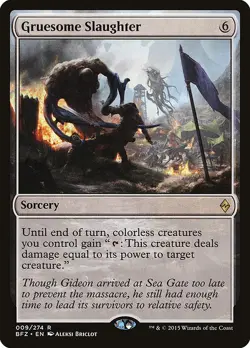 Gruesome Slaughter MTG Battle for Zendikar Rare LP x1 - Magic Card - Image 1