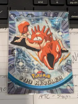 Kingler #99 Pokemon Card 2000 Topps TV Animation - Blue Label First Print - Image 1