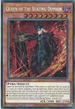 MP25-EN147 Queen of the Blazing Domain - Prismatic Secret Rare Card 1st Edition - Image 1