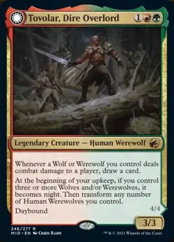 Tovolar, Dire Overlord / Tovolar, the Midnight Scourge -Foil Light Play MTG - Image 1