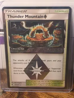Thunder Mountain Prism Star 191/214 LP/NM Holo Lost Thunder Foil SM Pokemon Card - Image 1