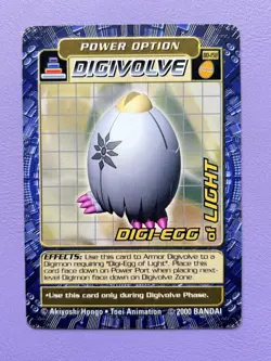 BO-158 Digi-Egg of Light Digimon Card Digi-Battle Series 3 2000 Bandai LP - Image 1