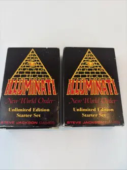 Lot Of 2 Illuminati New World Order 1995 Card Game Unlimited Edition Starter Set - Image 1