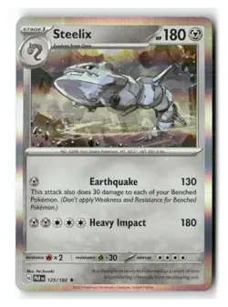 Steelix 125/182 Rare Paradox Rift Pokemon Holo Near Mint - Image 1