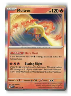 Moltres 146/165 Rare 151 Pokemon Holo Near Mint - Image 1