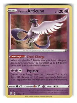 Galarian Articuno 63/203 Rare Deck Exclusives Pokemon Near Mint - Image 1