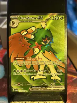 Decidueye EX 100/088 Stage 2 Holo English 320 HP Ultra Rare Pokemon TCG - Image 2