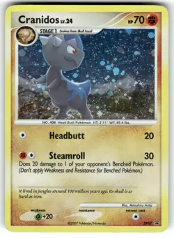 Cranidos DP07 Holo Promo Diamond and Pearl Promos Pokemon Moderately Played - Image 1