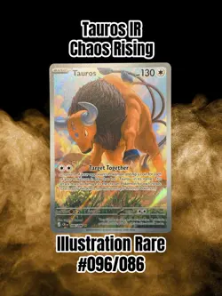 Pokemon Chaos Rising Tauros 096/086 Illustration Rare IR Full Art NM/M Holo - Image 1