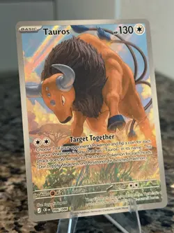 Pokemon Chaos Rising Tauros 096/086 Illustration Rare IR Full Art NM/M Holo - Image 3