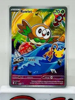 2026 Pokemon MEP Rowlet Black Star Promo 043 First Partner Illustration Rare EN - Image 1