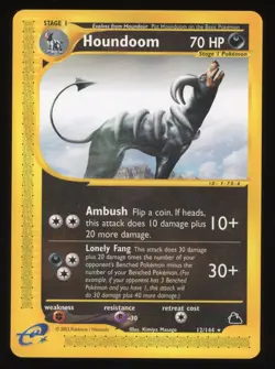 Houndoom Pokemon TCG Skyridge 12/144 Rare Near Mint or Better - Image 1