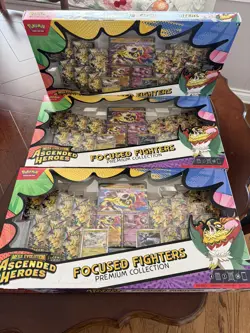 3X Pokemon Ascended Heroes Focused Fighters Premium Collection Sealed - Image 1