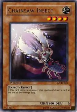Chainsaw Insect SOI-EN021 Rare Shadow of Infinity Yu-Gi-Oh Unlimited Near Mint - Image 3